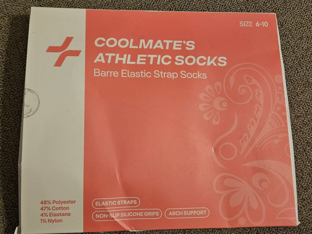 CoolMate Pilates Socks with Grips for Women, Non Slip Yoga Socks